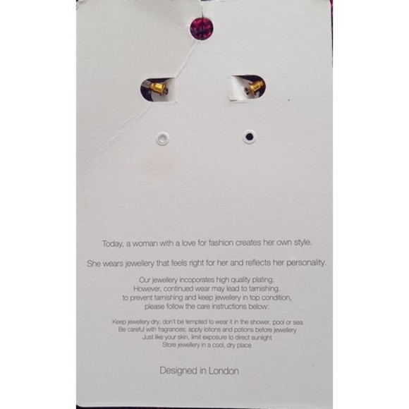 NEW Big Metal London Chunky Brown Marbled Hoop Earrings - Picture 3 of 3